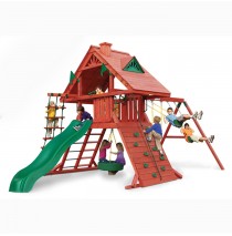 Sun Palace I Cedar Swing Set With Wood Roof